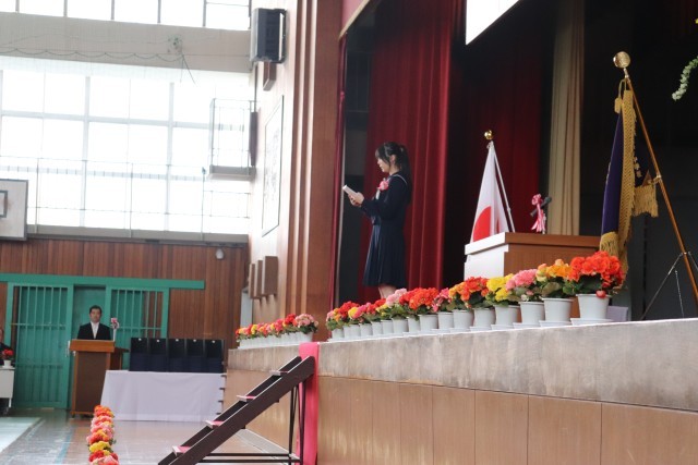 卒業生代表の言葉